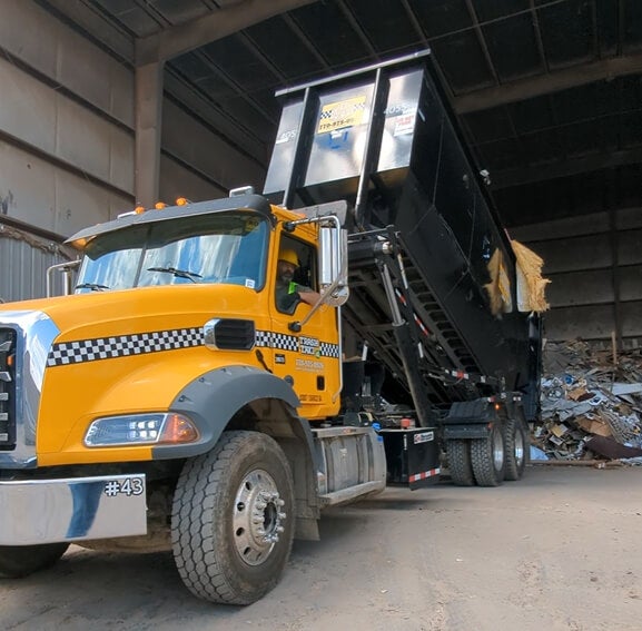 A roll-off dumpster in the Atlanta, GA area